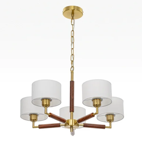 Люстра подвесная Sherman CL436152 Citilux белая на 5 ламп, основание бронзовое в стиле классический современный кантри фото 3