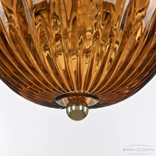 Светильник подвесной 5480/17 G Amber/M-1G Bohemia Ivele Crystal янтарный 3 лампы, основание золотое в стиле классический  фото 6