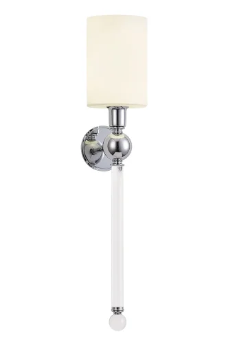 Бра MIRABELLA AP1 CHROME/WHITE Crystal Lux белый на 1 лампу, основание хром в стиле современный фото 4