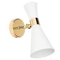 Бра Dumo 816616 Lightstar белый 1 лампа, основание золотое в стиле арт-деко 