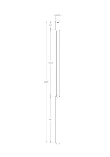 Парковый светильник LED Mill O427FL-L30GF3K Maytoni уличный IP65 графит на 1 лампу, плафон графит в стиле хай-тек современный LED