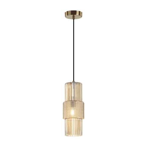 Светильник подвесной Pimpa 5019/1 Odeon Light янтарный бежевый 1 лампа, основание бронзовое в стиле модерн  фото 3