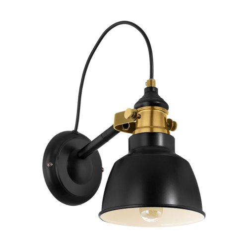 Бра лофт THORNFORD 49522 Eglo чёрный на 1 лампа, основание чёрное в стиле лофт 