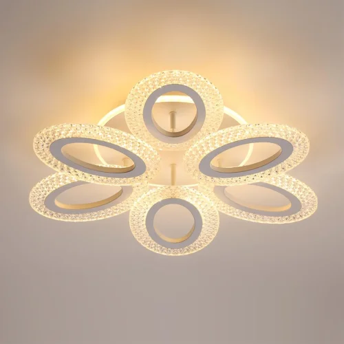 Светильник потолочный LED Clare 8018/60CL Lumion белый на 1 лампу, основание белое в стиле минимализм фото 7