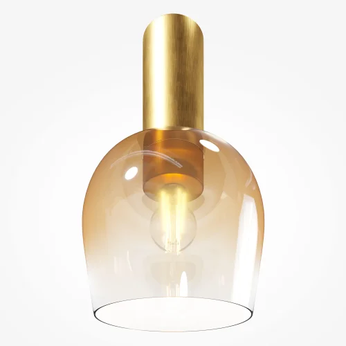 Светильник потолочный Smart Casual MOD414CL-01G Maytoni янтарный на 1 лампу, основание золотое в стиле современный фото 7
