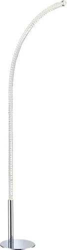 Торшер напольный LED CANDY 68045S1 Globo белый на 1 лампу, основание хром в стиле современный 