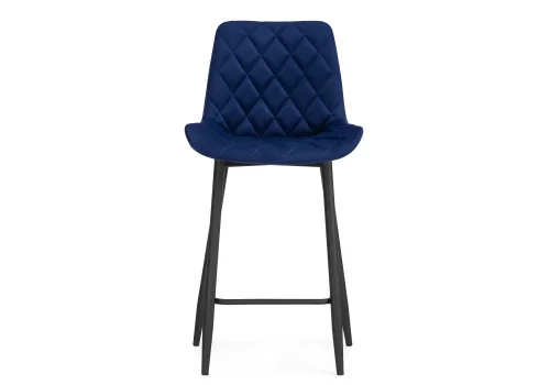 Полубарный стул Баодин Б/К синий / черный 517166 Woodville, синий/велюр, ножки/металл/чёрный, размеры - ****500*560 фото 2