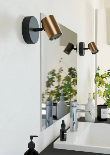 Бра Consuma 300587 Eglo бронзовый на 1 лампу, основание чёрное в стиле современный фото 3