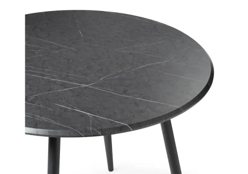 Обеденная группа Гегакан мрамор черный / черный матовый 599445 Woodville на 1 , основание в стиле современный фото 9