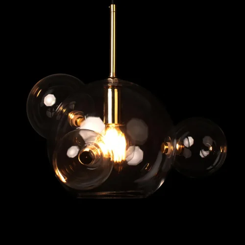 Светильник подвесной Bolle 2027-P4 mini LOFT IT прозрачный 1 лампа, основание белое в стиле современный молекула шар фото 6