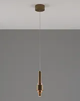 Светильник подвесной LED Elsa V10858-PL Moderli коричневый 1 лампа, основание коричневое в стиле модерн трубочки