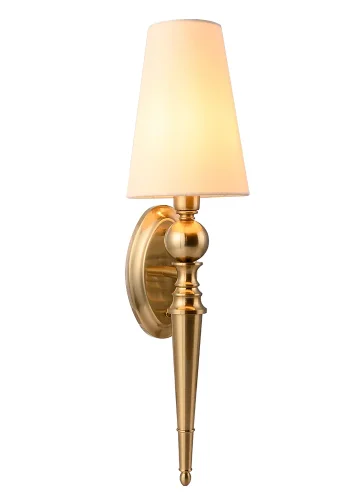 Бра PER AP1 BRASS/BEIGE Crystal Lux бежевый на 1 лампа, основание золотое в стиле классический  фото 3