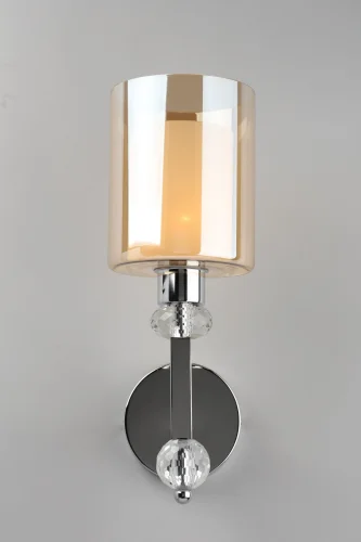 Бра Malito OML-79901-01 Omnilux прозрачный на 1 лампа, основание хром в стиле классический  фото 3