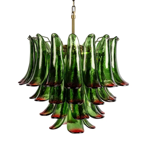 Люстра подвесная Лилу / Lilou 10600/600 Green red LOFT IT зелёная на 10 ламп, основание бронзовое в стиле фото 3 Люстра подвесная Лилу / Lilou 10600/600 Green red LOFT IT зелёная на 10 ламп, основание бронзовое в стиле фото 3
