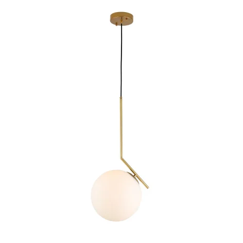 Светильник подвесной Codda SL1148.303.01 ST-Luce белый 1 лампа, основание латунь в стиле современный шар