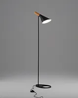 Торшер Turin V11334-1F Moderli чёрный на 1 лампу, основание чёрное в стиле современный скандинавский хай-тек кантри 