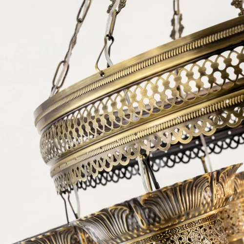 Люстра подвесная Каир CL419263 Citilux янтарная на 7 ламп, основание бронзовое в стиле восточный  фото 8
