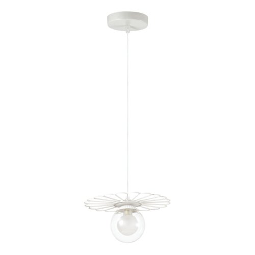 Светильник подвесной Mimi 3780/1 Lumion прозрачный 1 лампа, основание белое в стиле флористика 