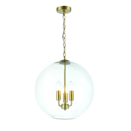 Люстра подвесная Bulla 2295-3P Favourite прозрачная на 3 лампы, основание золотое в стиле современный 