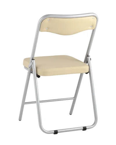 Складной стул Джонни экокожа кремовый каркас металлик УТ000035366 Stool Group, бежевый/экокожа, ножки/металл/серый, размеры - ****450*495 фото 6