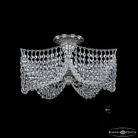 Люстра потолочная 77181/42 Ni Bohemia Ivele Crystal прозрачная на 3 лампы, основание никель в стиле классический sp