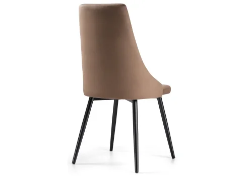 Деревянный стул Нараян velutto 23 / черный 462158 Woodville, коричневый/велюр, ножки/металл/чёрный, размеры - ****470*540 фото 4