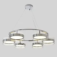 Люстра подвесная LED MYSELF SP60W LED Crystal Lux прозрачная на 1 лампу, основание хром в стиле современный 
