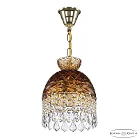 Светильник подвесной 5478/22 G Amber/M-1F Leafs Bohemia Ivele Crystal янтарный 3 лампы, основание золотое в стиле классический leafs
