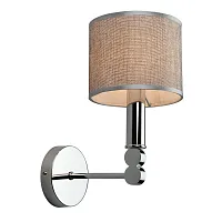 Бра Scario OML-64501-01 Omnilux коричневый серый 1 лампа, основание хром в стиле классический 
