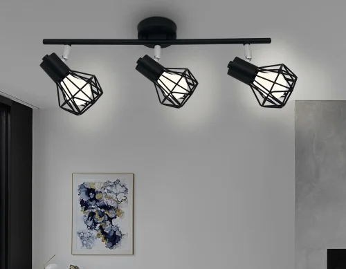Спот с 3 лампами TR8622 Ambrella light чёрный E27 в стиле лофт  фото 3