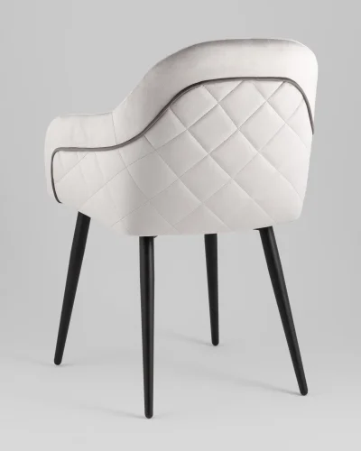 Стул Новел New велюр светло-серый УТ000040036 Stool Group, серый/велюр, ножки/металл/чёрный, размеры - *805**** фото 5