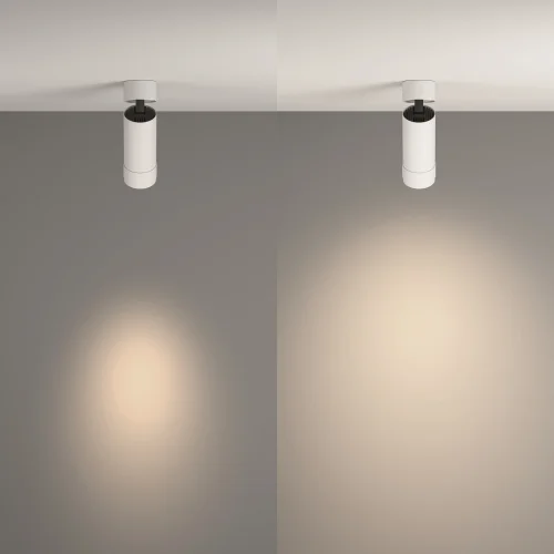 Светильник накладной LED Focus Zoom C055CL-L12W4K-Z-W Maytoni белый на 1 лампу, основание белое в стиле хай-тек современный круглый фото 12