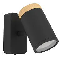 Бра Consuma 300001 Eglo чёрный на 1 лампу, основание чёрное в стиле современный 