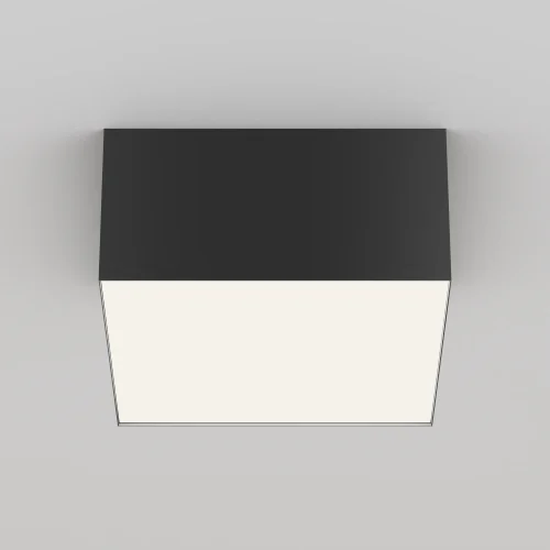 Светильник накладной LED Zon C032CL-12W4K-SQ-B Maytoni белый на 1 лампу, основание чёрное в стиле современный фото 8