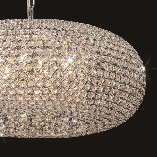 Люстра подвесная Crystal 4607 Mantra прозрачная на 9 ламп, основание хром в стиле современный  фото 5