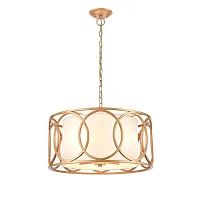 Люстра подвесная Beatrice VL4224P05 Vele Luce белая на 4 лампы, основание золотое в стиле классический 