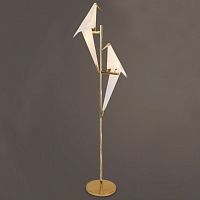 Торшер Origami Bird Floor two lamps 144308-22 ImperiumLoft  белый 2 лампы, основание белое в стиле модерн
