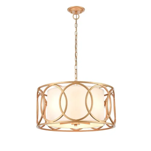 Люстра подвесная Beatrice VL4224P05 Vele Luce белая на 4 лампы, основание золотое в стиле классический 