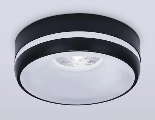 Светильник накладной TN3335 Ambrella light белый 1 лампа, основание чёрное в стиле современный хай-тек круглый фото 3