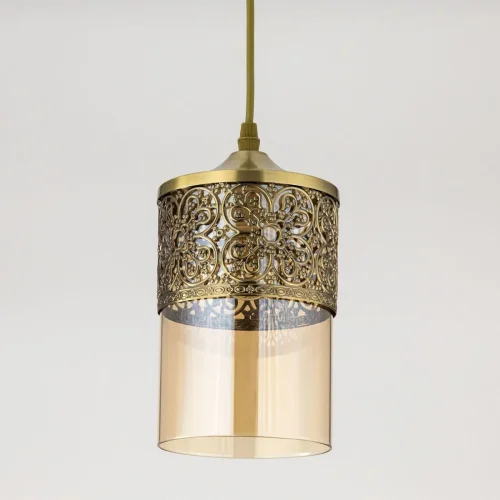 Светильник подвесной Эмир CL467013 Citilux бежевый 1 лампа, основание бронзовое в стиле современный восточный  фото 3