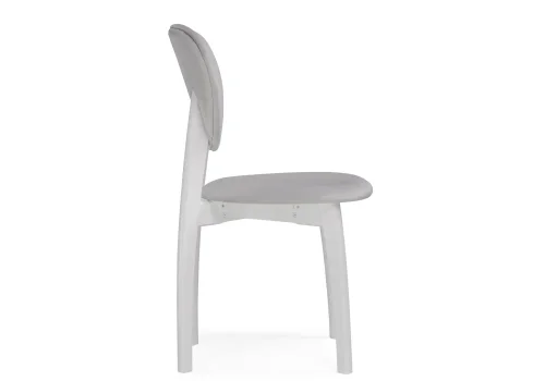 Деревянный стул Вакимо tenerife silver / белый 543596 Woodville, серый/ткань, ножки/массив бука дерево/белый, размеры - ****440*500 фото 3