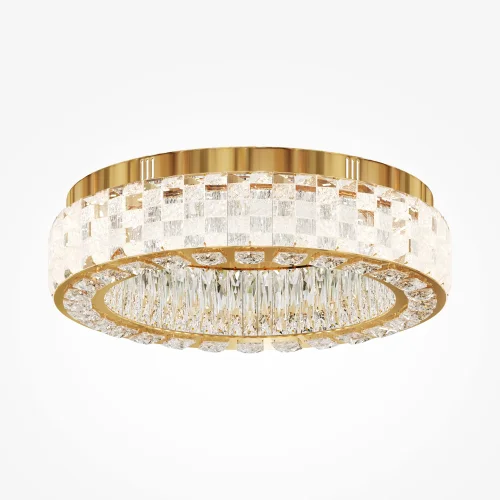 Люстра потолочная LED Castello MOD336CL-L100G3K Maytoni прозрачная на 1 лампу, основание золотое в стиле современный фото 3