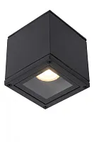 Светильник накладной Aven 22963/01/30 Lucide чёрный 1 лампа, основание чёрное в стиле современный квадратный