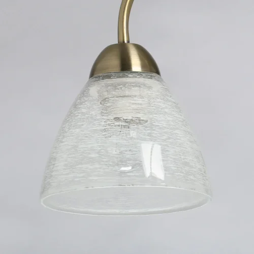 Люстра потолочная Блеск 315015005 DeMarkt белая на 5 ламп, основание бронзовое в стиле классический  фото 4