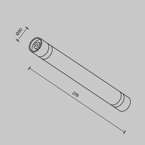 Соединитель для модульной системы Shelf 276мм CA011-L300-B Maytoni чёрный в стиле хай-тек современный для светильников серии Модульная система освещения Shelf shelf модульная фото 4