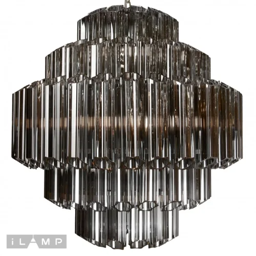 Люстра подвесная Destiny MD0267-7A iLamp чёрная на 7 ламп, основание хром в стиле американский современный  фото 3