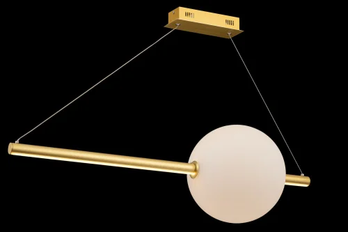Светильник подвесной LED Freccia MOD063PL-L30G3K Maytoni белый 1 лампа, основание золотое в стиле современный шар фото 2