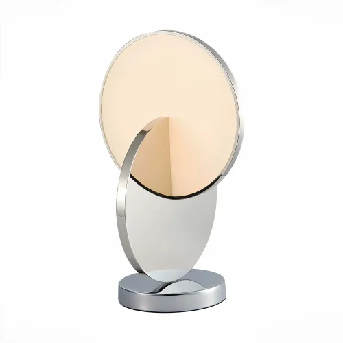 Настольная лампа LED Eclisse SL6107.104.01 ST-Luce белая 1 лампа, основание хром металл в стиле современный 
