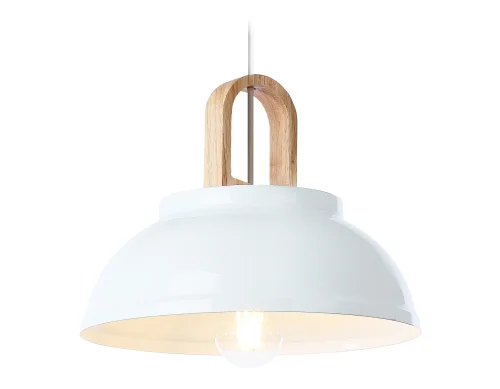 Светильник подвесной TR8190 Ambrella light белый 1 лампа, основание белое в стиле лофт 