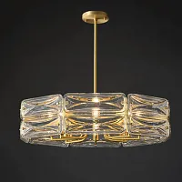 Люстра потолочная SARIA D100 219546-23 ImperiumLoft прозрачная на 12 ламп, основание латунь в стиле современный 